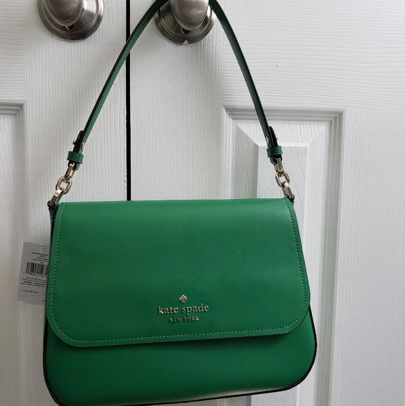 NWT Kate Spade ♠️ Green saffiano leather shoulder bag - Picture 9 of 9